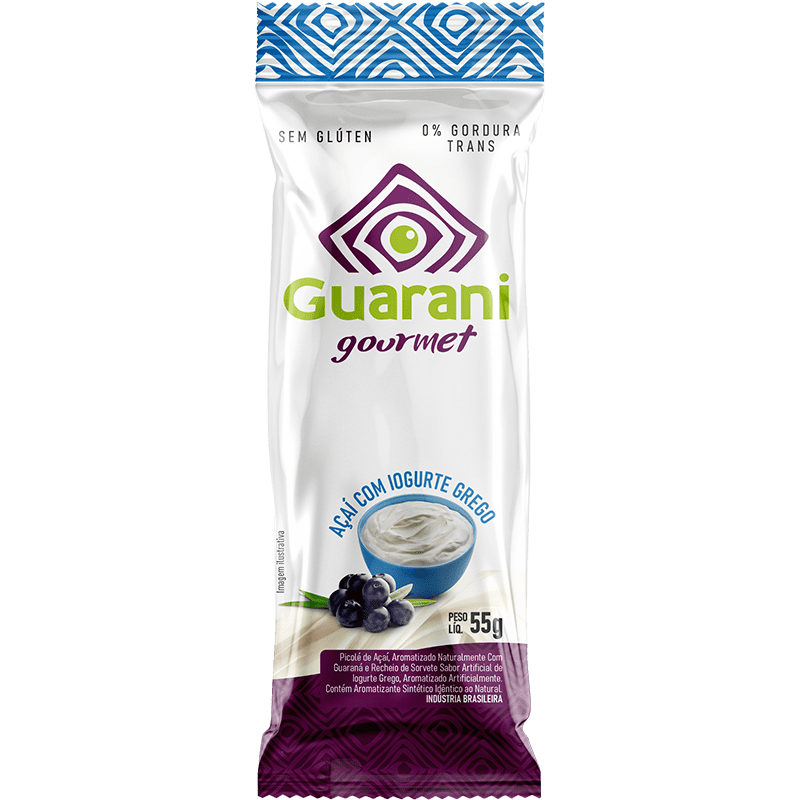 Picolé Guarani Açaí Original com Recheio de Sorvete de Iogurte Grego - Guarani Açai