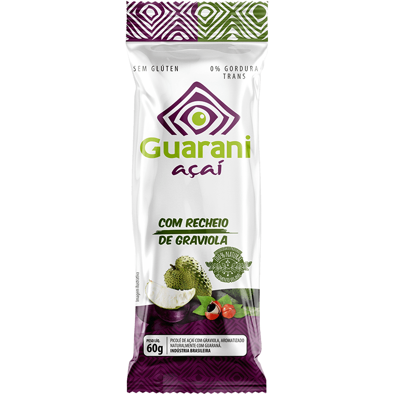 Picolé Guarani Açaí com Recheio de Graviola - Guarani Açai