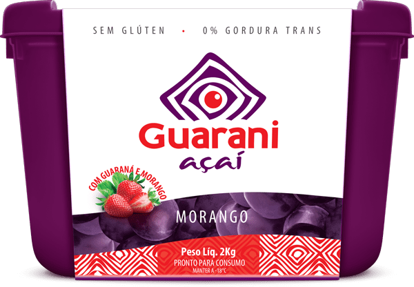 Pt de 2,0Kg Guarani Açaí Morango - Guarani Açai