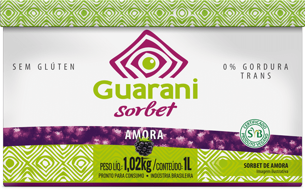 Cx de 1,02Kg Guarani Sorbet Amora - Guarani Açai