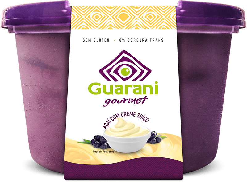 Cx de 1,5L/1,15Kg Guarani Açaí Original com Recheio de Sorvete de Creme Suíço - Guarani Açai