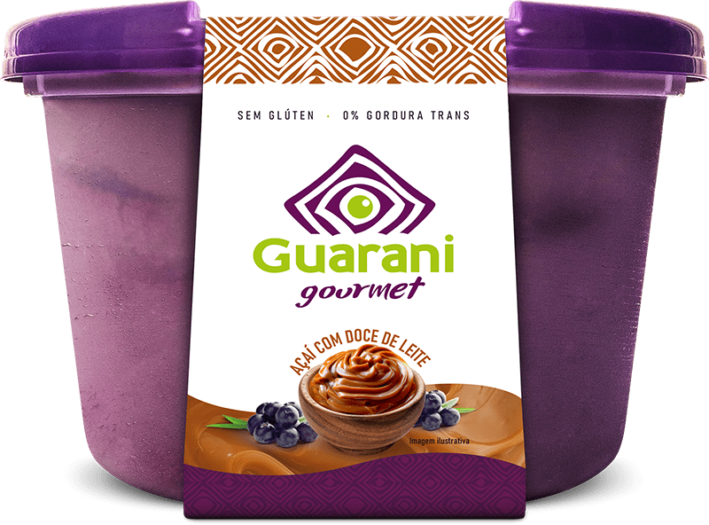 Cx de 1,5L/1,15Kg Guarani Açaí Original com Recheio de Sorvete de Doce de Leite - Guarani Açai