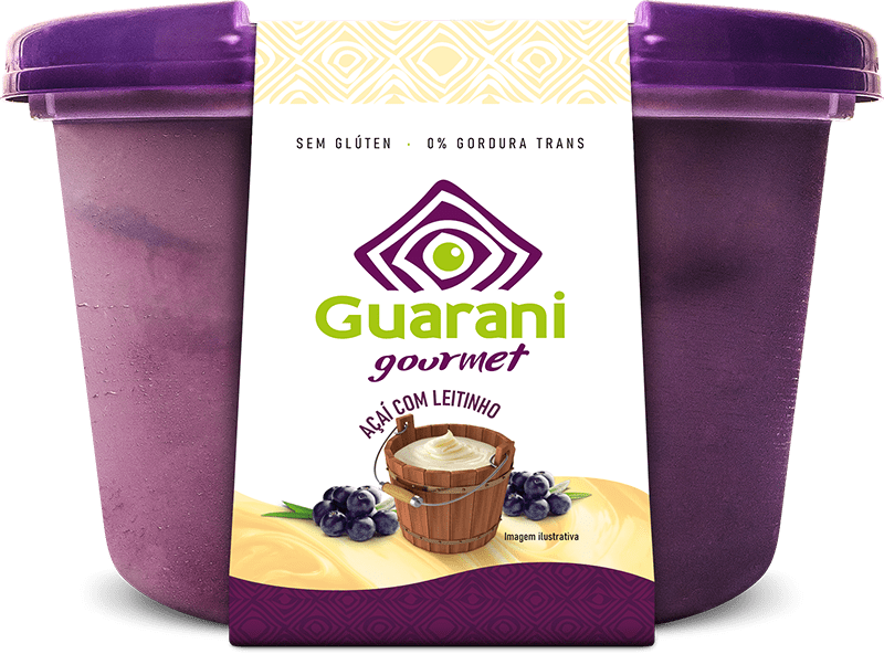 Cx de 1,5L/1,15Kg Guarani Açaí Original com Recheio de Sorvete de Leitinho - Guarani Açai